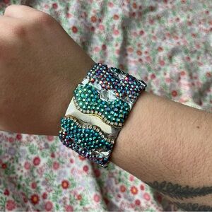Michelle Martel Couture | Vintage 80s Rhinestone Metal Cuff